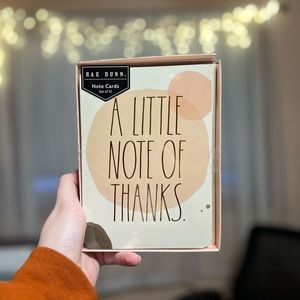 NWT Rae Dunn “A Little Note of Thanks” Thank You Cards